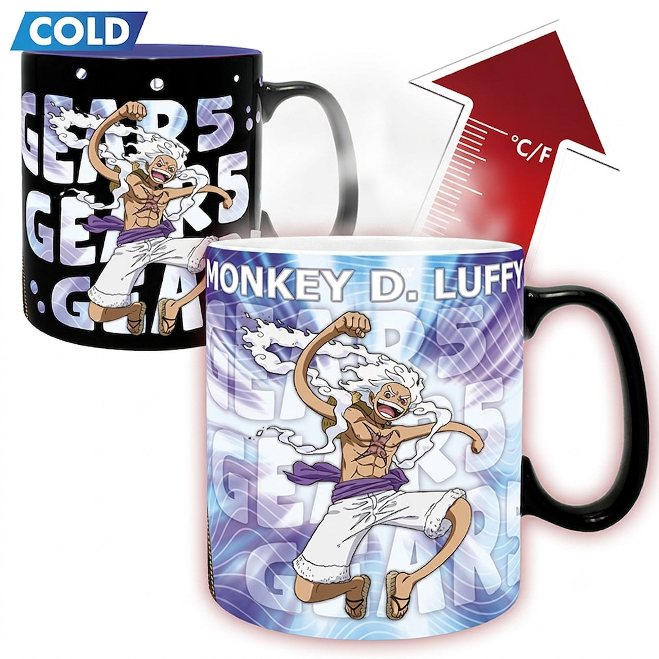 Produktbild One Piece - Monkey D. Luffy Gear 5 Thermoeffekt Tasse