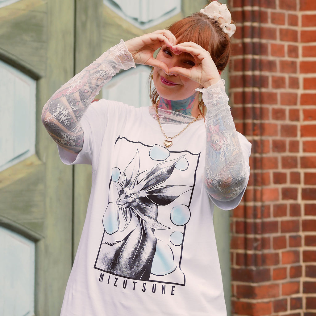 Produktbild Mizutsune T-Shirt weiß für Monster Hunter Fans