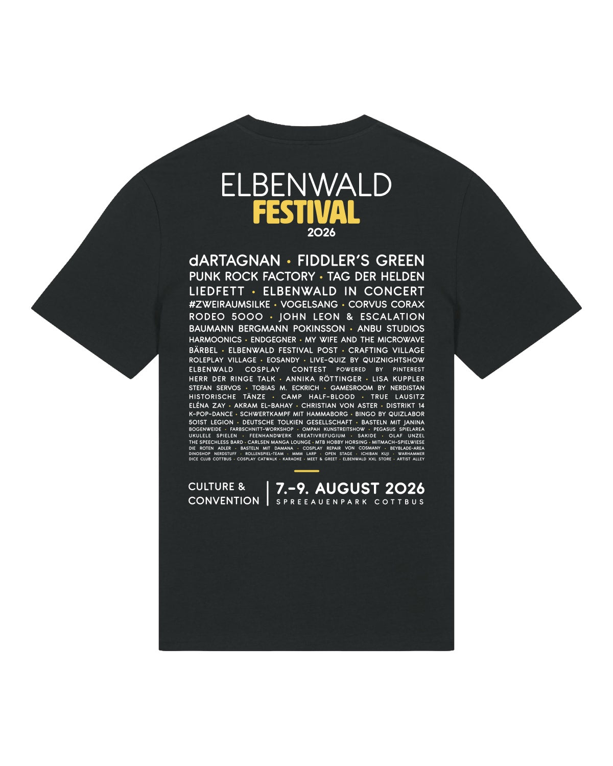 Produktbild Elbenwald Festival 2026 - Ghost Line Up T-Shirt