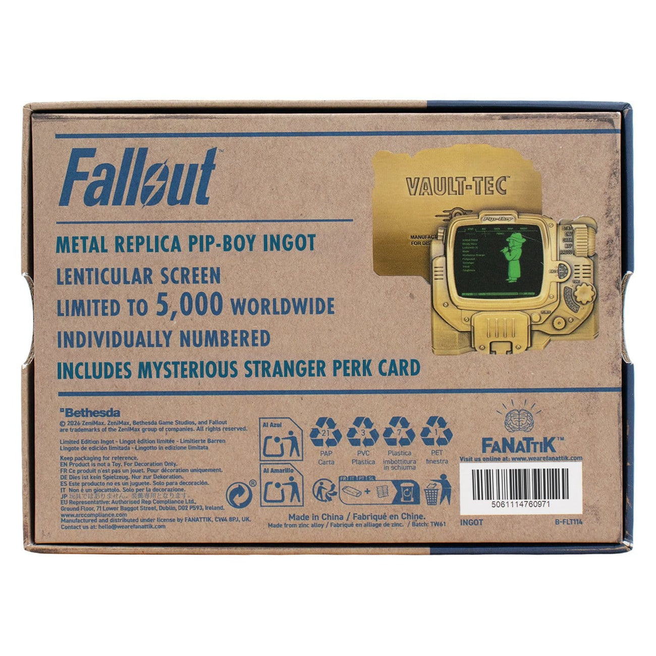 Produktbild Fallout - Pip-Boy Lentikularbarren Sammler Replik Limited Edition