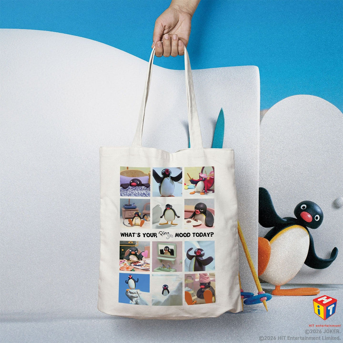 Produktbild Pingu - Moods of the Pingu Jutebeutel