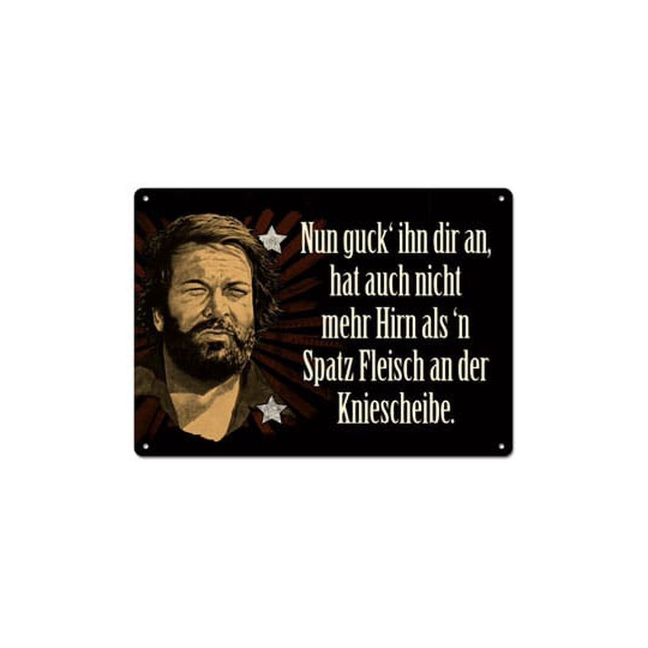 Produktbild Bud Spencer Blechschild Nun guck' ihn dir an,... 10 x 15 cm