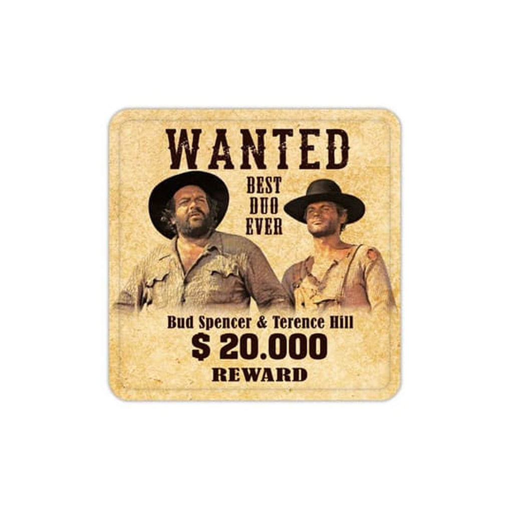 Produktbild Bud Spencer & Terence Hill Bierdeckel aus Blech Wanted 10 x