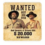 Produktbild Bud Spencer & Terence Hill Bierdeckel aus Blech Wanted 10 x