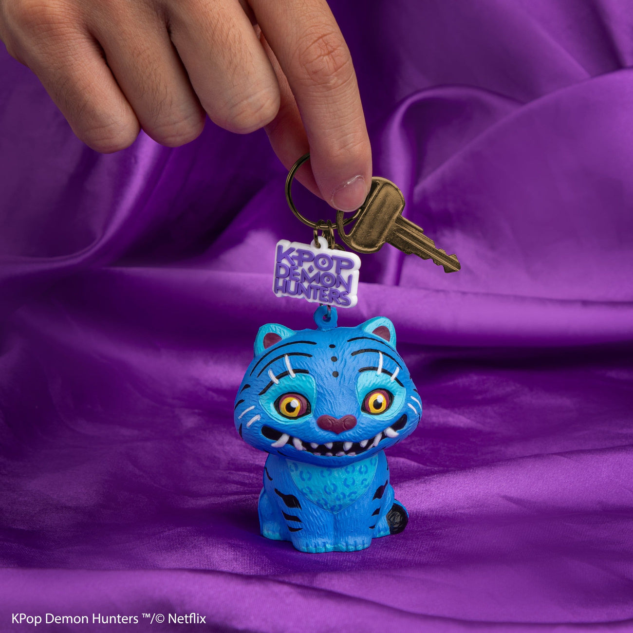 Product image KPop Demon Hunters Squishy Keychain Derpy Tiger
