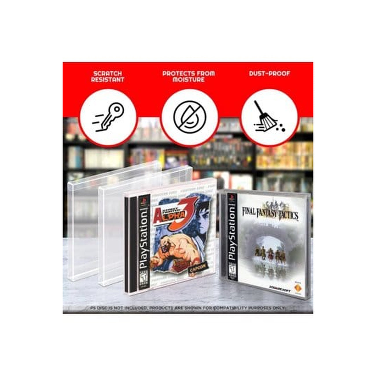 Produktbild PET Gehäuse 25er-Pack für Nintendo PS1/Single CD/Dreamcast