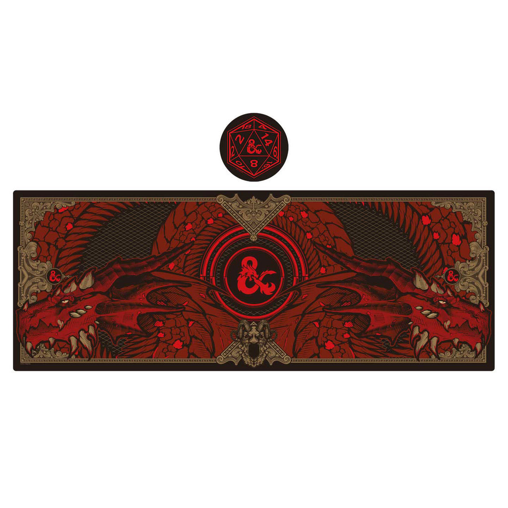 Produktbild Dungeons & Dragons Schreibtischunterlage & Untersetzer Set