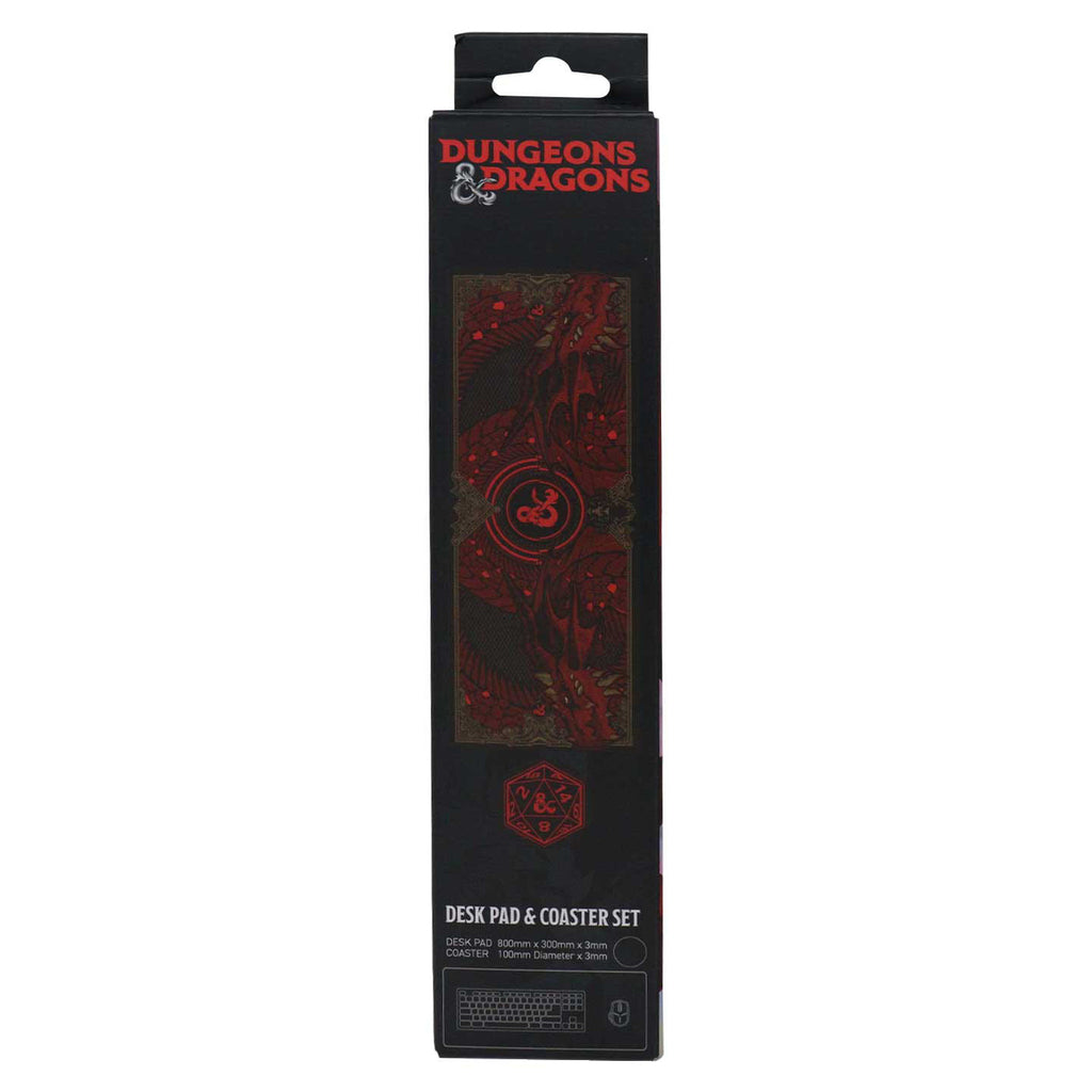 Produktbild Dungeons & Dragons Schreibtischunterlage & Untersetzer Set