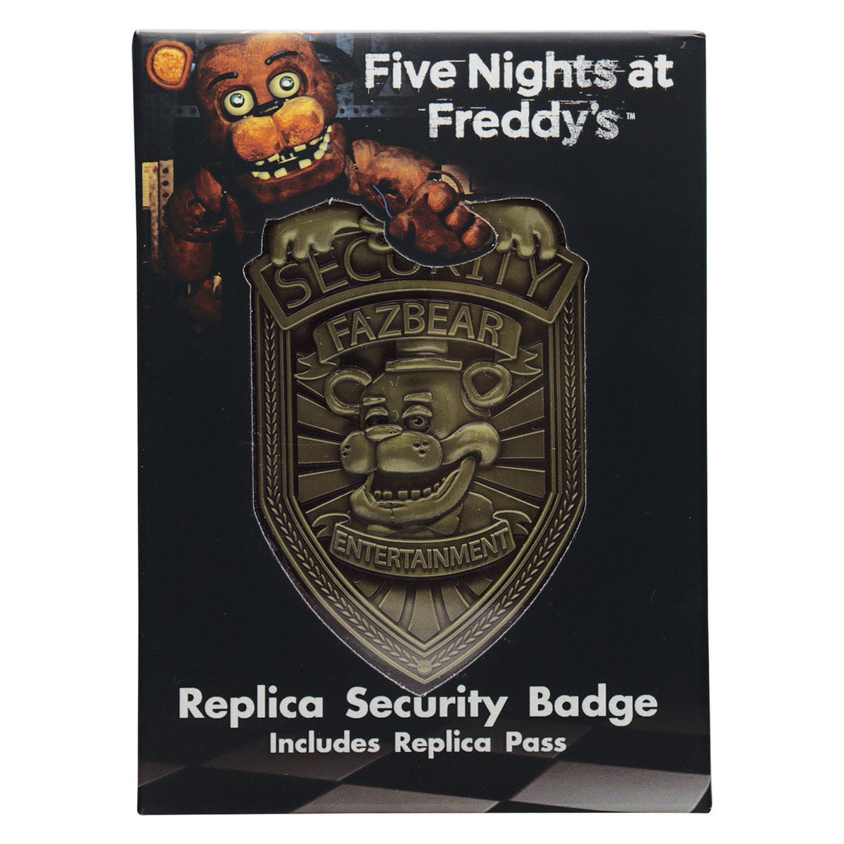 Produktbild Five Nights at Freddys Replik Security Badge Antique Brass