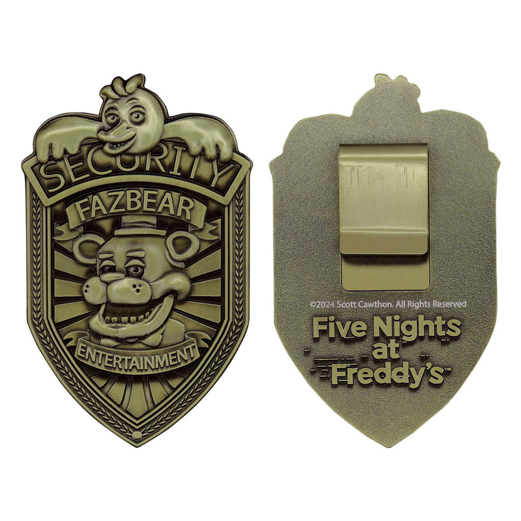 Produktbild Five Nights at Freddys Replik Security Badge Antique Brass