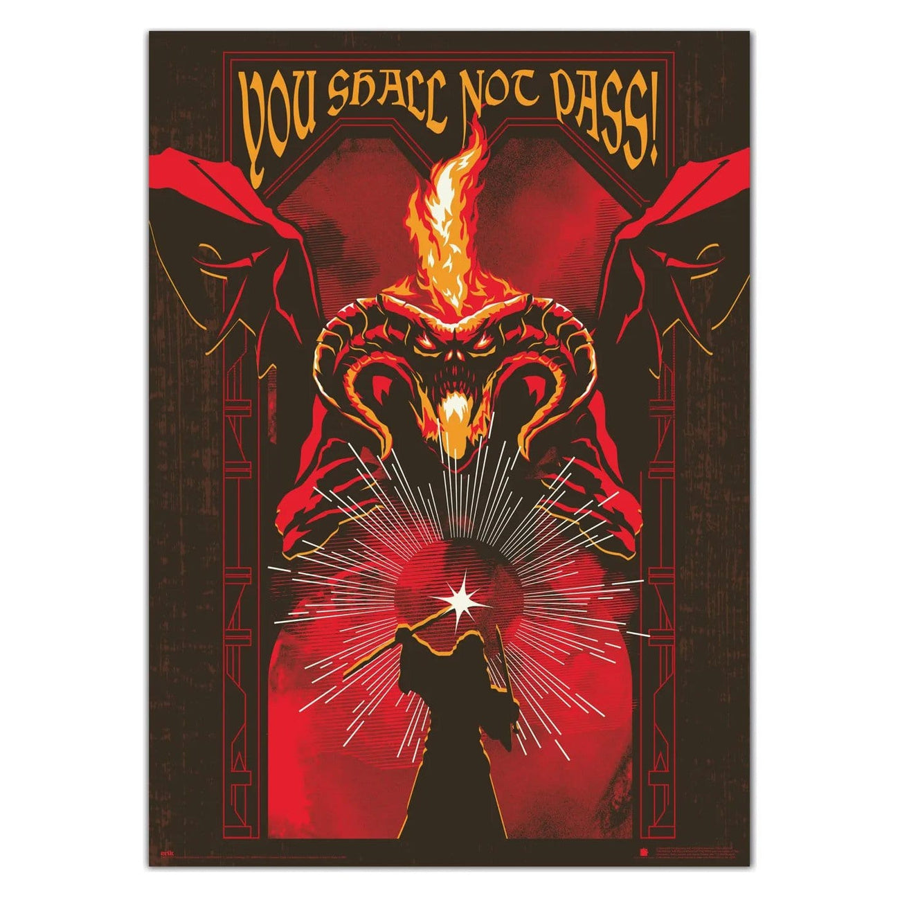 Produktbild Der Herr der Ringe Leuchtendes Poster Balrog 50 x 70 cm