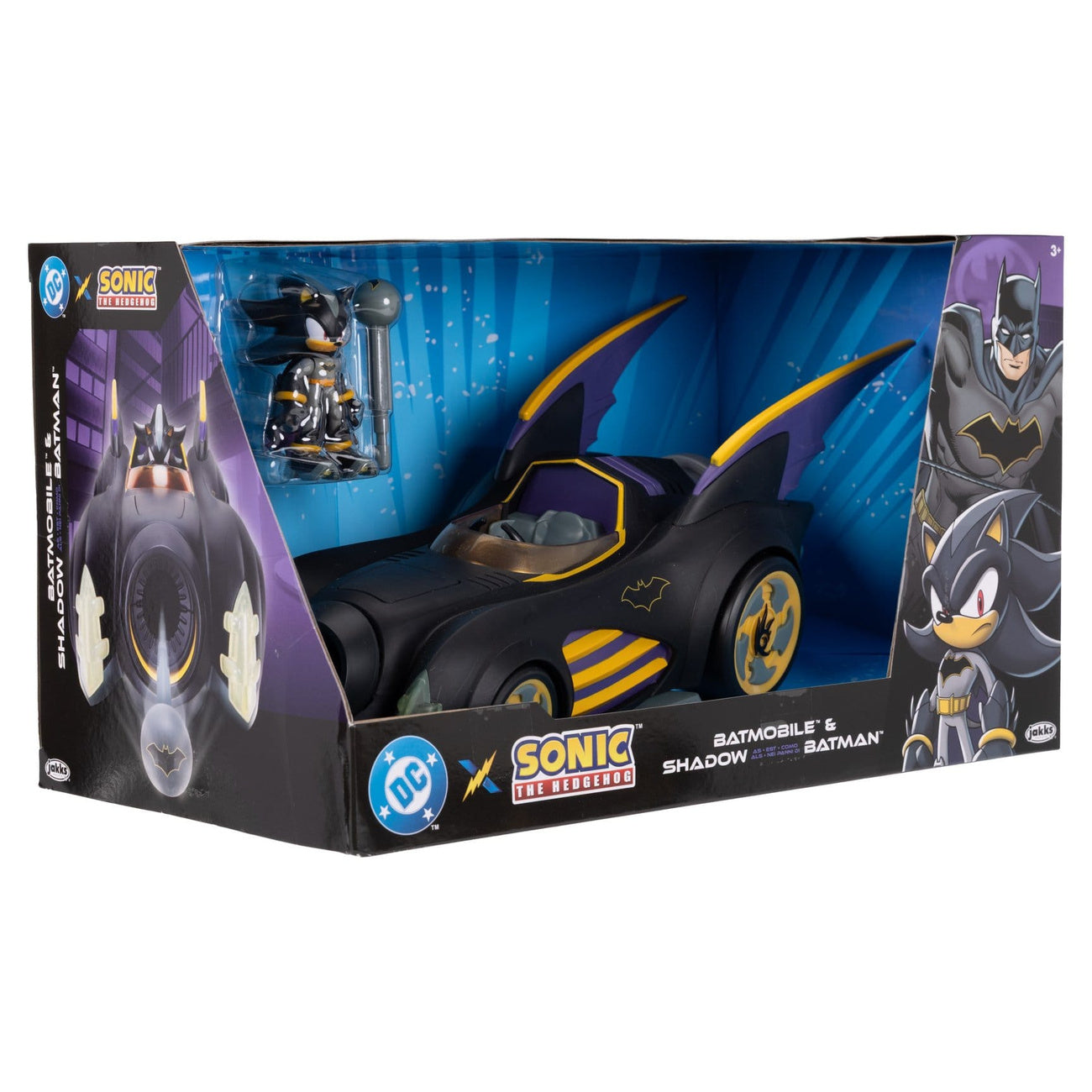 Produktbild DC x Sonic - The Hedgehog Actionfigur mit Fahrzeug Shadow