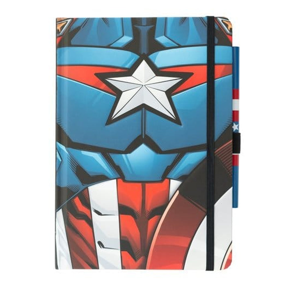 Produktbild Marvel Captain America Premium Notizbuch mit Stift Uniform