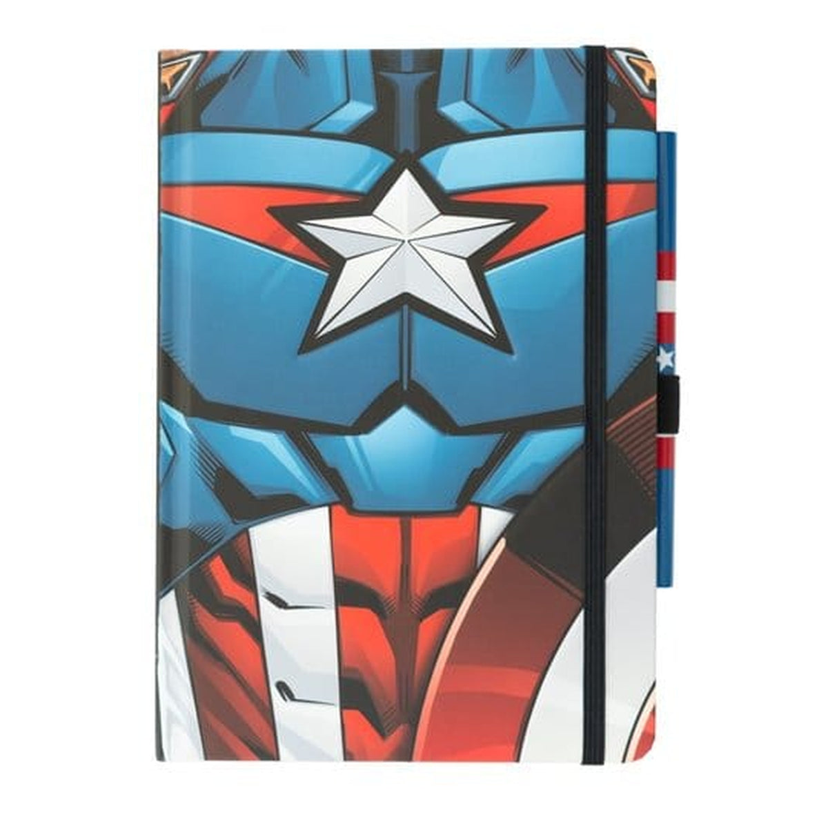 Produktbild Marvel Captain America Premium Notizbuch mit Stift Uniform