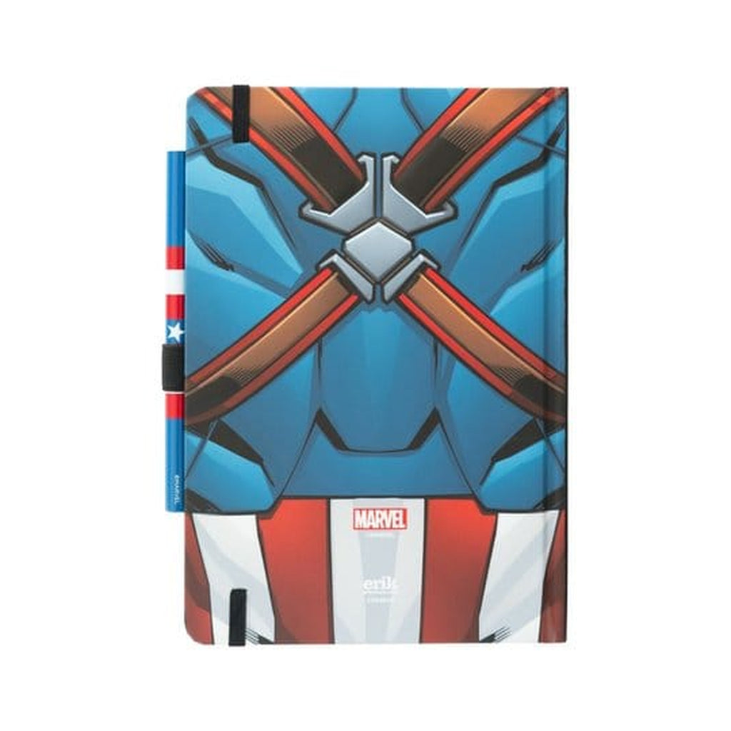 Produktbild Marvel Captain America Premium Notizbuch mit Stift Uniform
