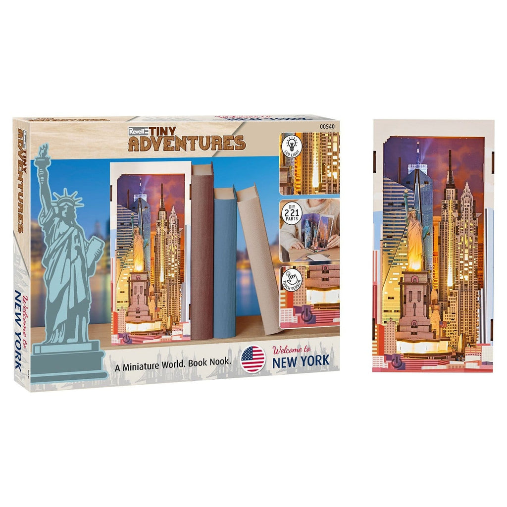 Produktbild Revell Tiny Adventures Book Nook Mini-Diorama New York 18 cm