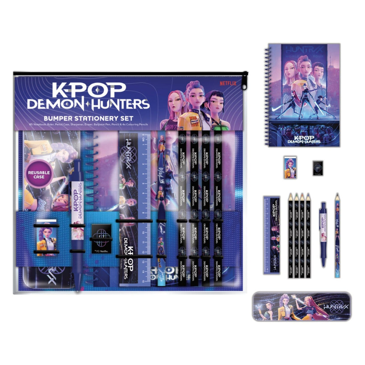 Produktbild KPop Demon Hunters Schreibset 12-teilig A4 Bumper
