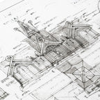 Produktbild Herr der Ringe Bauplan Kunstdruck The Stable of Edoras 59 x