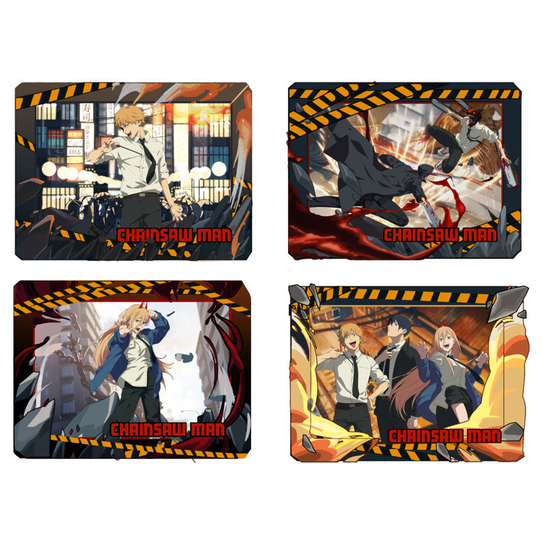 Product image Chainsaw Man - Devil Hunting Wooden Gallery 3D Mystery Wooden Picture 4-Pack Display